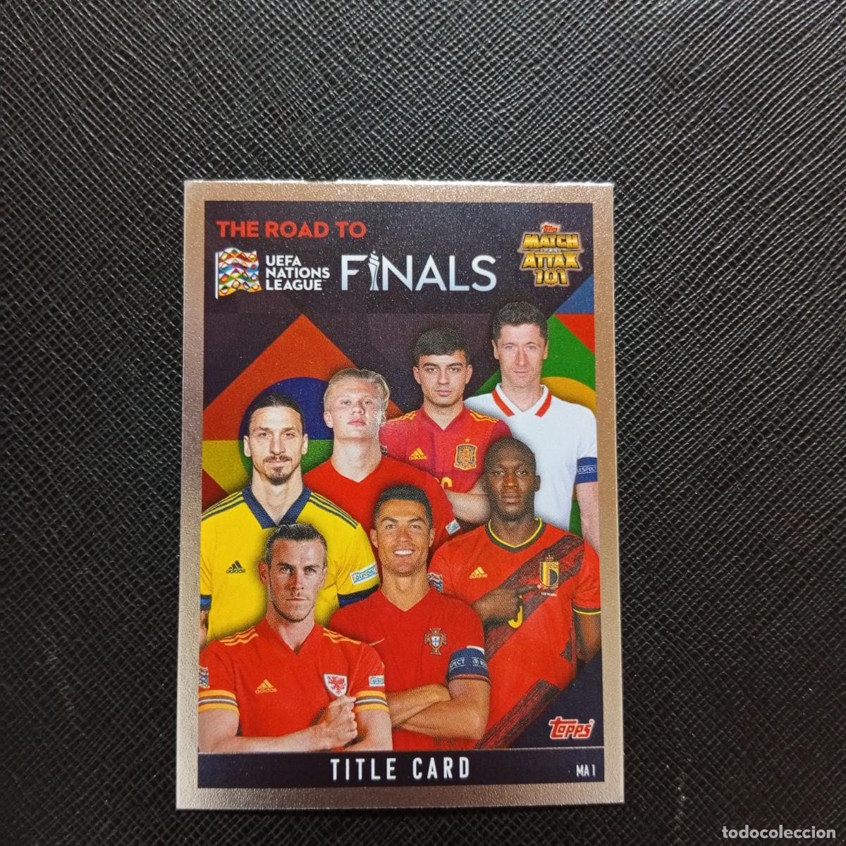 Cromos de F&uacute;tbol: TITLE CARD CRISTIANO RONALDO TOPPS MATCH ATTAX ROAD TO FINALS UEFA NATIONS LEAGUE 2022 A82 PG181