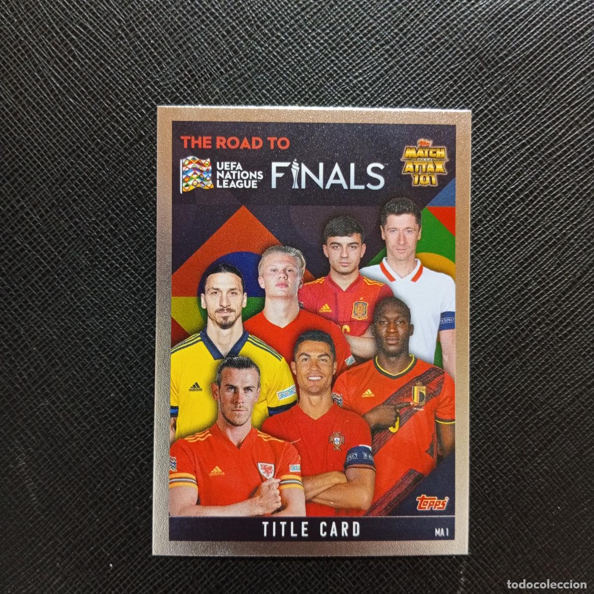 Cromos de F&uacute;tbol: TITLE CARD CRISTIANO RONALDO TOPPS MATCH ATTAX ROAD TO FINALS UEFA NATIONS LEAGUE 2022 A82 PG181 B