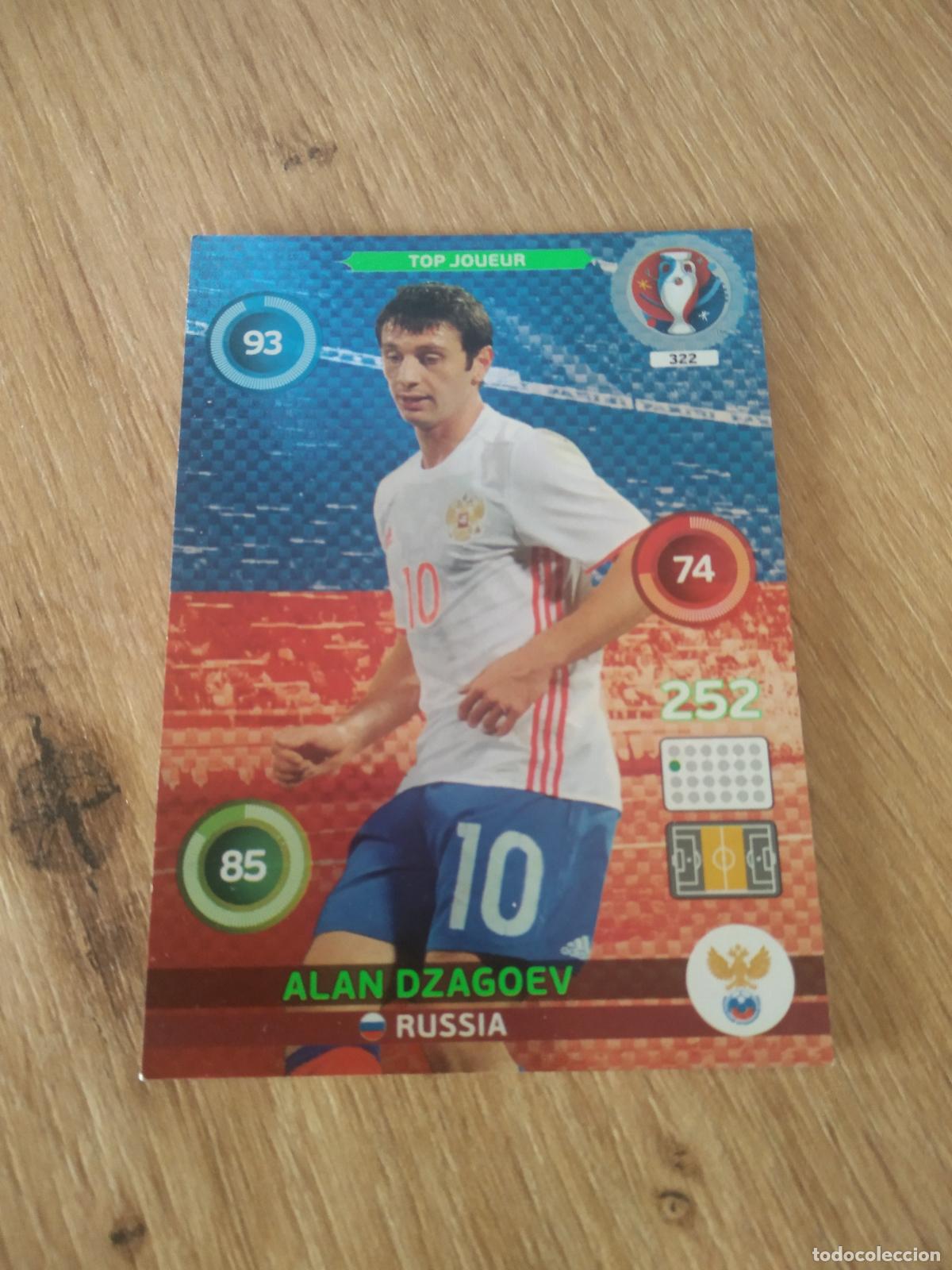Fu&szlig;ball-Sticker: 322 ALAN DZAGOEV RUSIA CROMO FUTBOL PANINI EURO 2016 EUROCOPA ADRENALYN