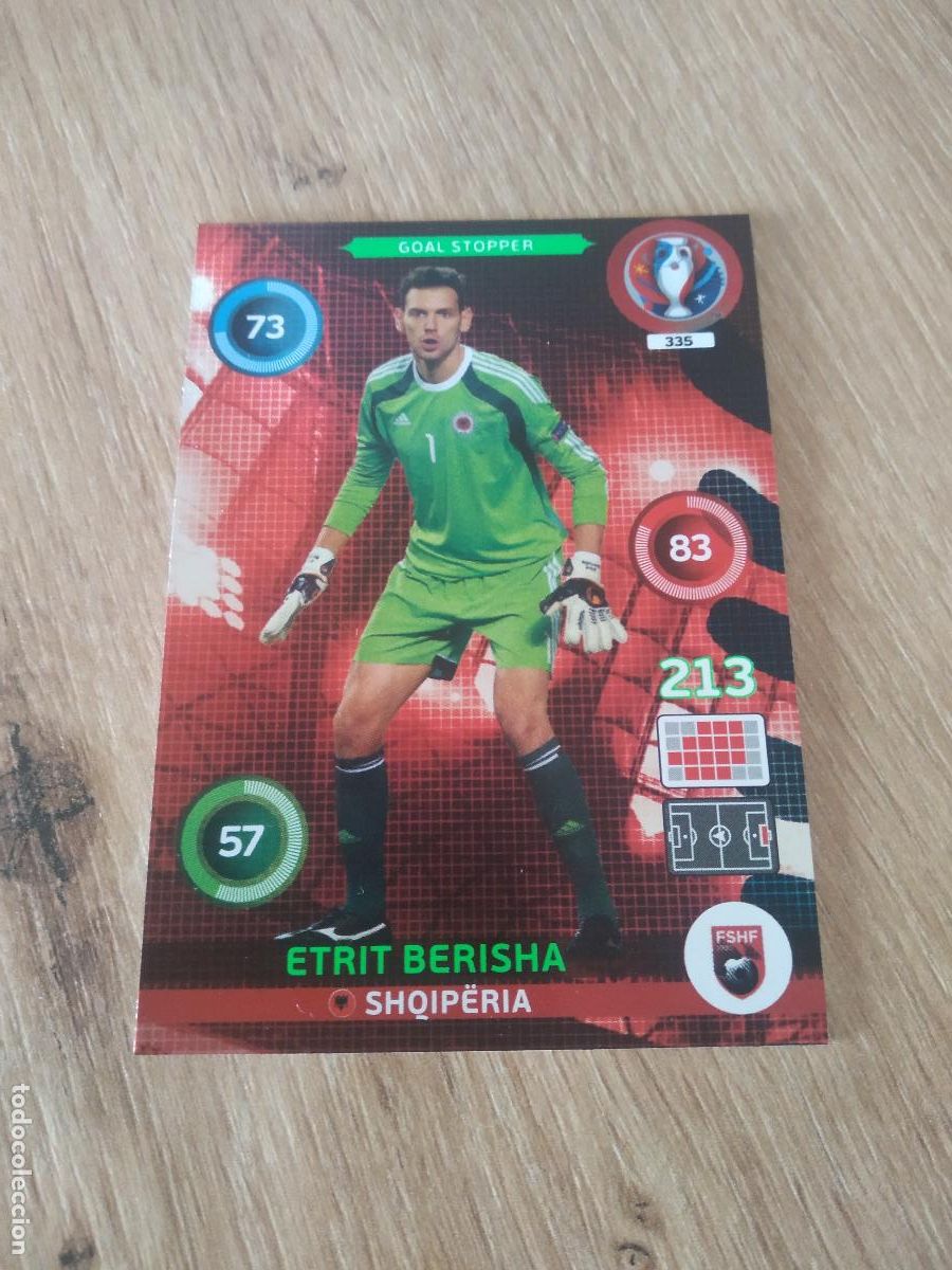 Cromos de F&uacute;tbol: 335 ETRIT BERISHA ALBANIA CROMO FUTBOL PANINI EURO 2016 EUROCOPA ADRENALYN
