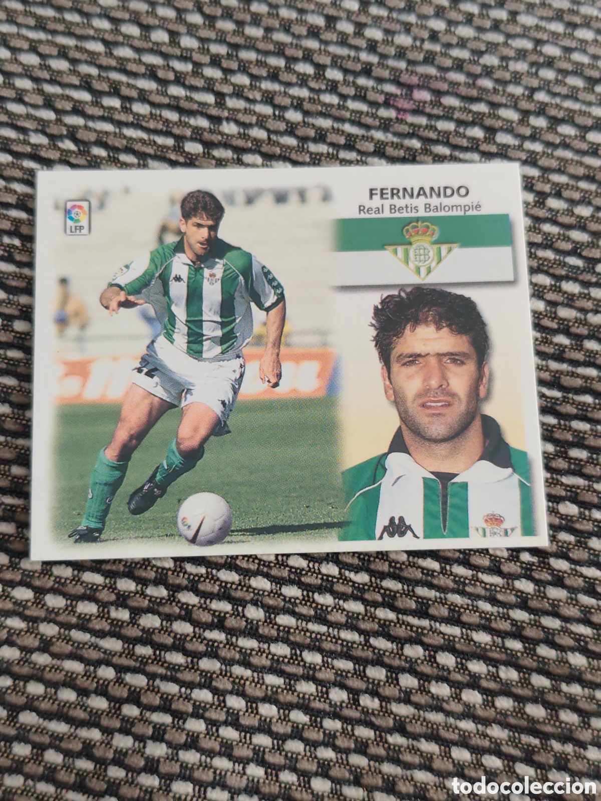 Cromos de F&uacute;tbol: BAJA FERNANDO REAL BETIS EDICIONES ESTE 1999 2000
