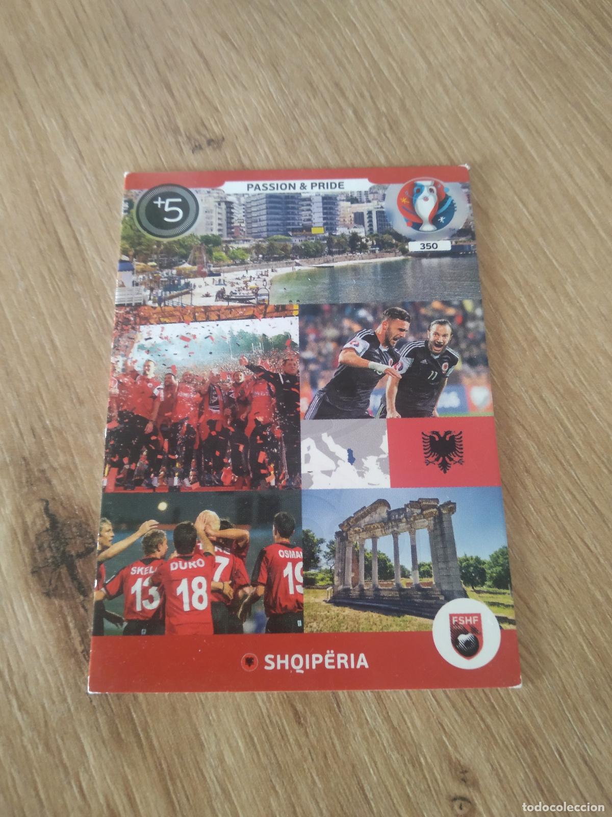 Cromos de F&uacute;tbol: 350 AFICION FANS PASION ORGULLO ALBANIA CROMO FUTBOL PANINI EURO 2016 EUROCOPA ADRENALYN