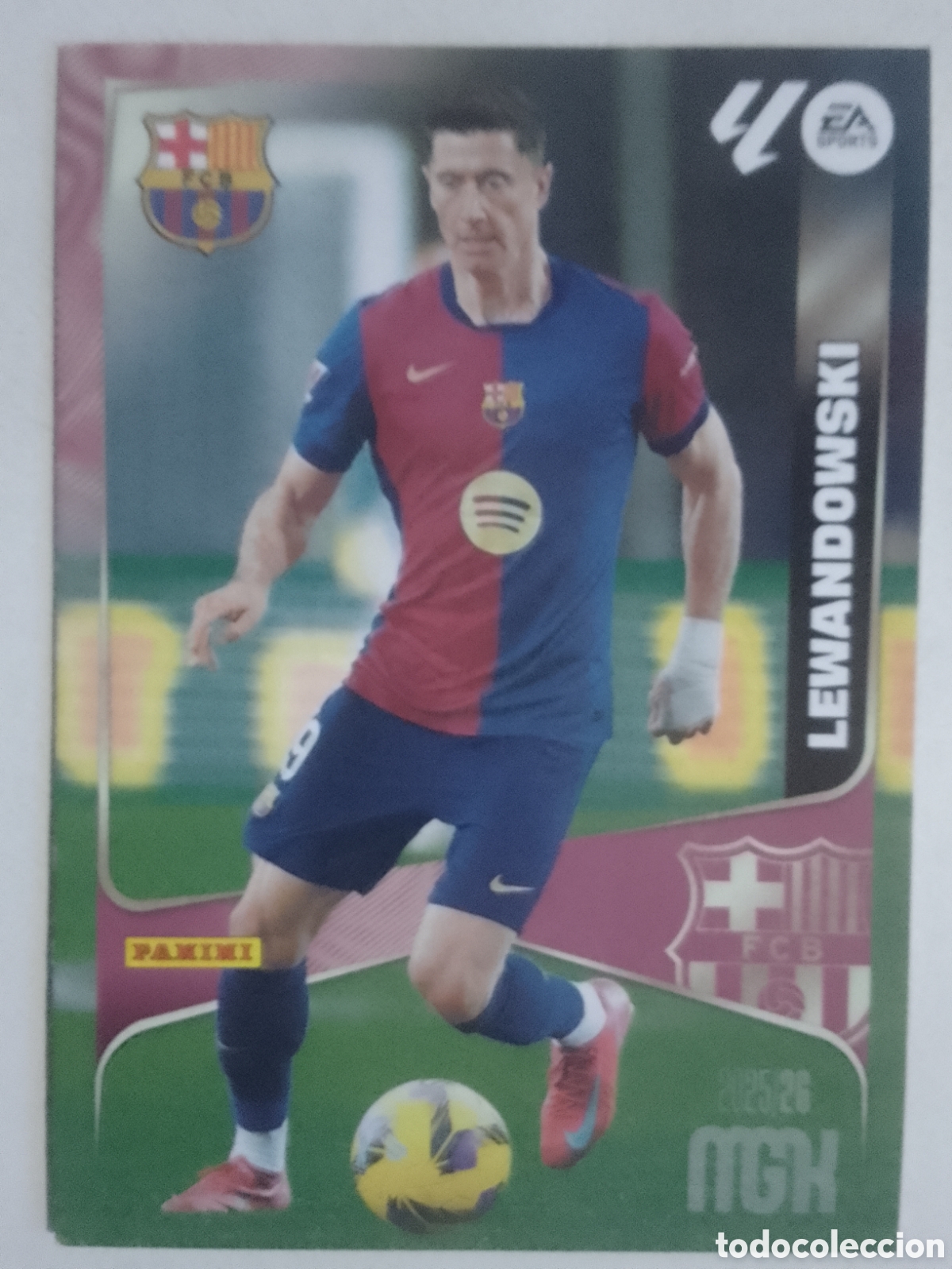 Cromos de F&uacute;tbol: Megacracks 2025/26 n&deg; 89 Lewandowski &bull; Barcelona.