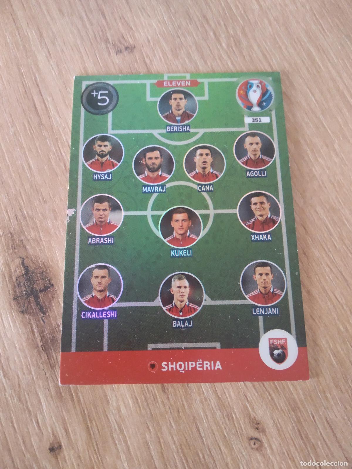 Cromos de F&uacute;tbol: 351 EQUIPO PLANTILLA ELEVEN ALBANIA CROMO FUTBOL PANINI EURO 2016 EUROCOPA ADRENALYN