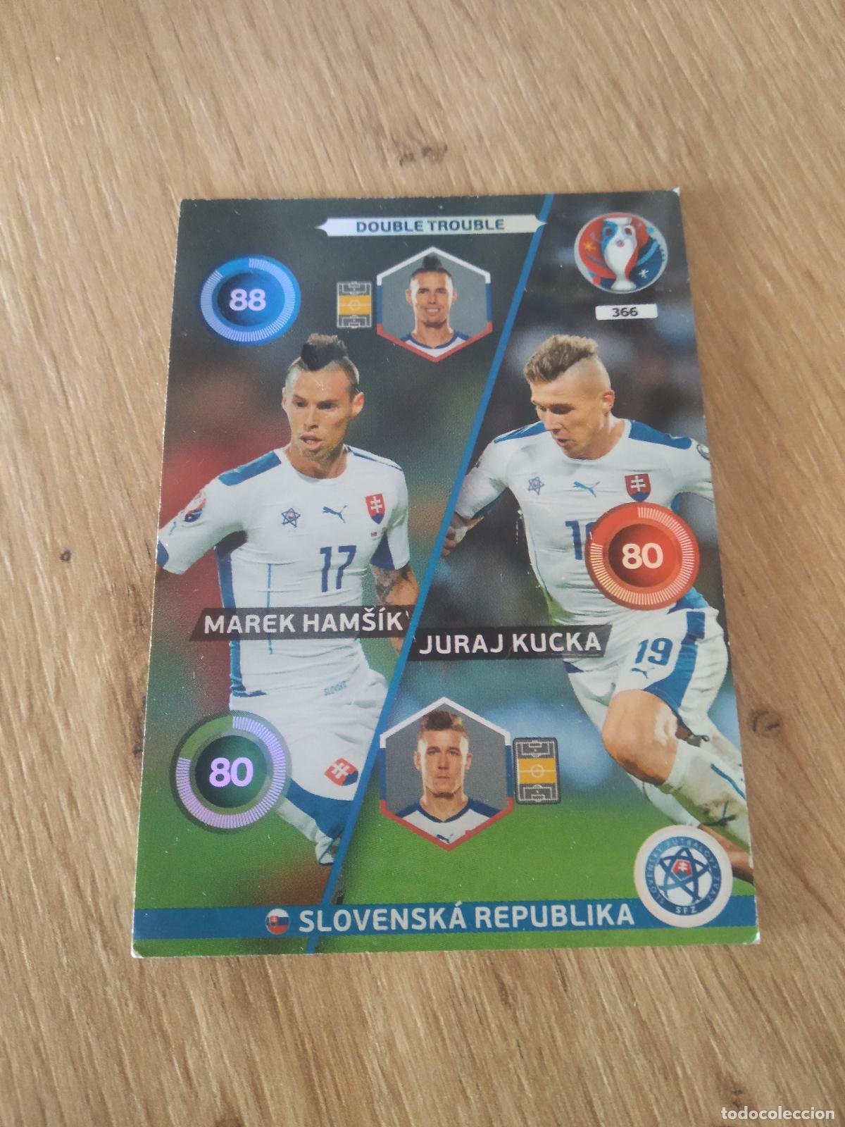 Cromos de F&uacute;tbol: 366 HAMSIK JURAJ KUCKA ESLOVAQUIA CROMO FUTBOL PANINI EURO 2016 EUROCOPA ADRENALYN