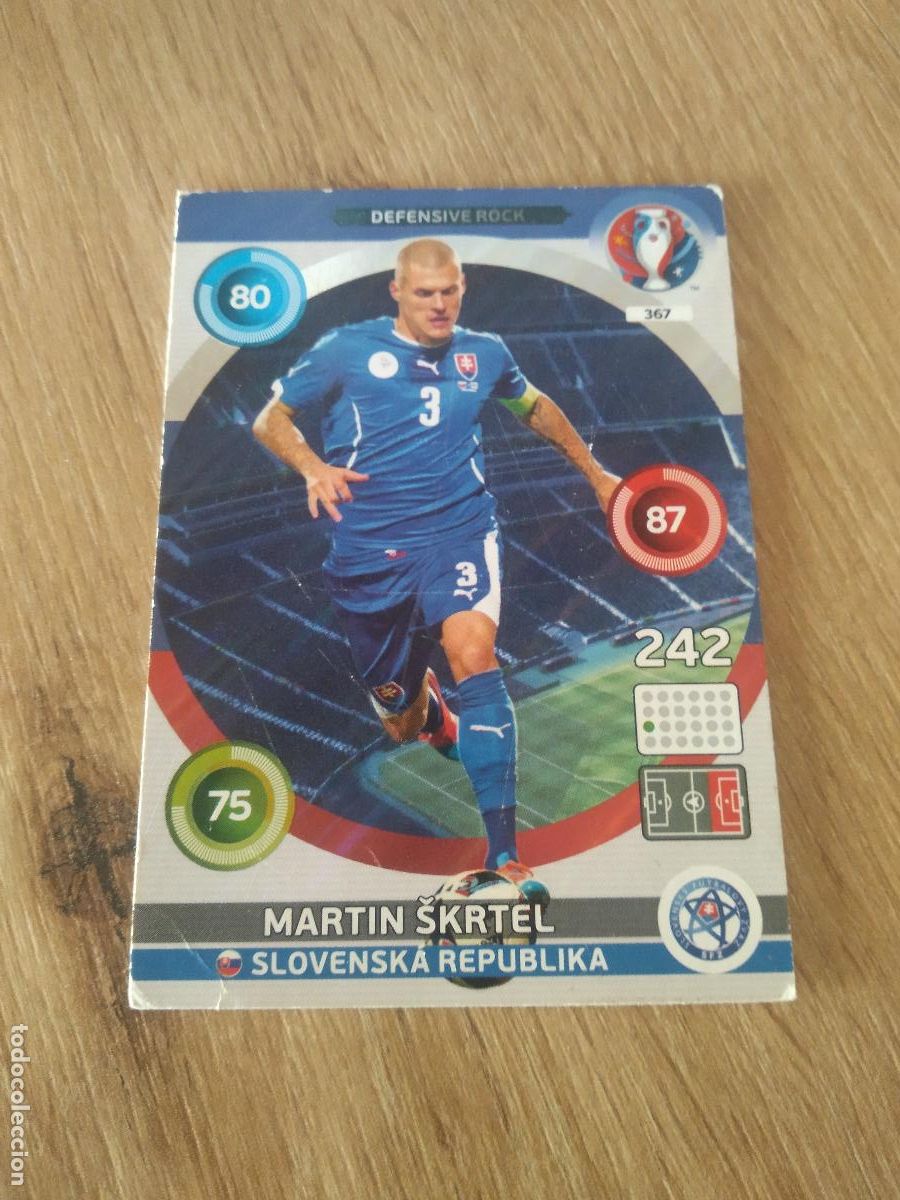 Cromos de F&uacute;tbol: 367 MARTIN SKRTEL ESLOVAQUIA CROMO FUTBOL PANINI EURO 2016 EUROCOPA ADRENALYN