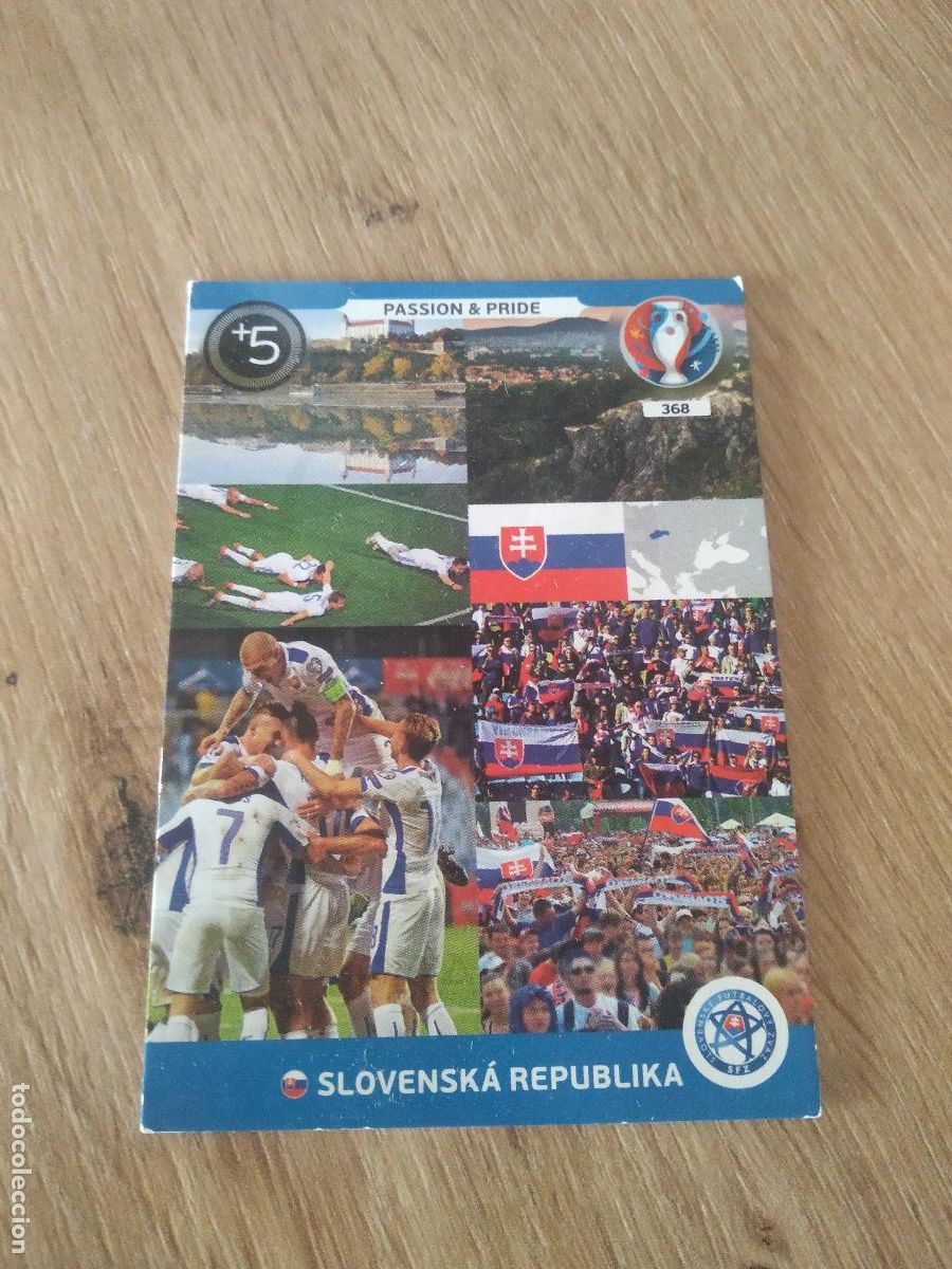 Cromos de F&uacute;tbol: 368 AFICION FANS PASION ORGULLO ESLOVAQUIA CROMO FUTBOL PANINI EURO 2016 EUROCOPA ADRENALYN