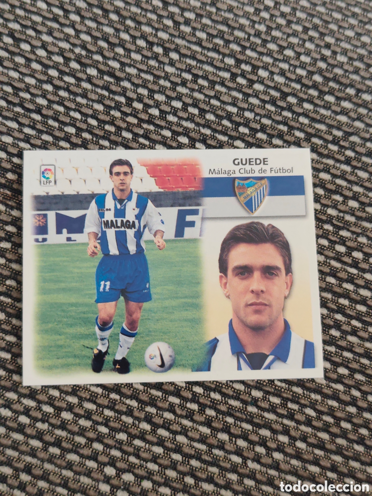 Cromos de F&uacute;tbol: BAJA GUEDE M&Aacute;LAGA EDICIONES ESTE 1999 2000