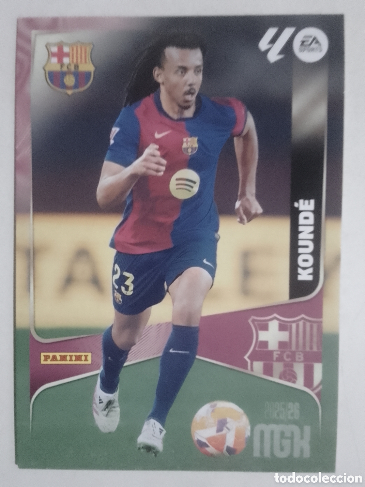 Cromos de F&uacute;tbol: Megacracks 2025/26 n&deg; 76 Kound&eacute; &bull; Barcelona.