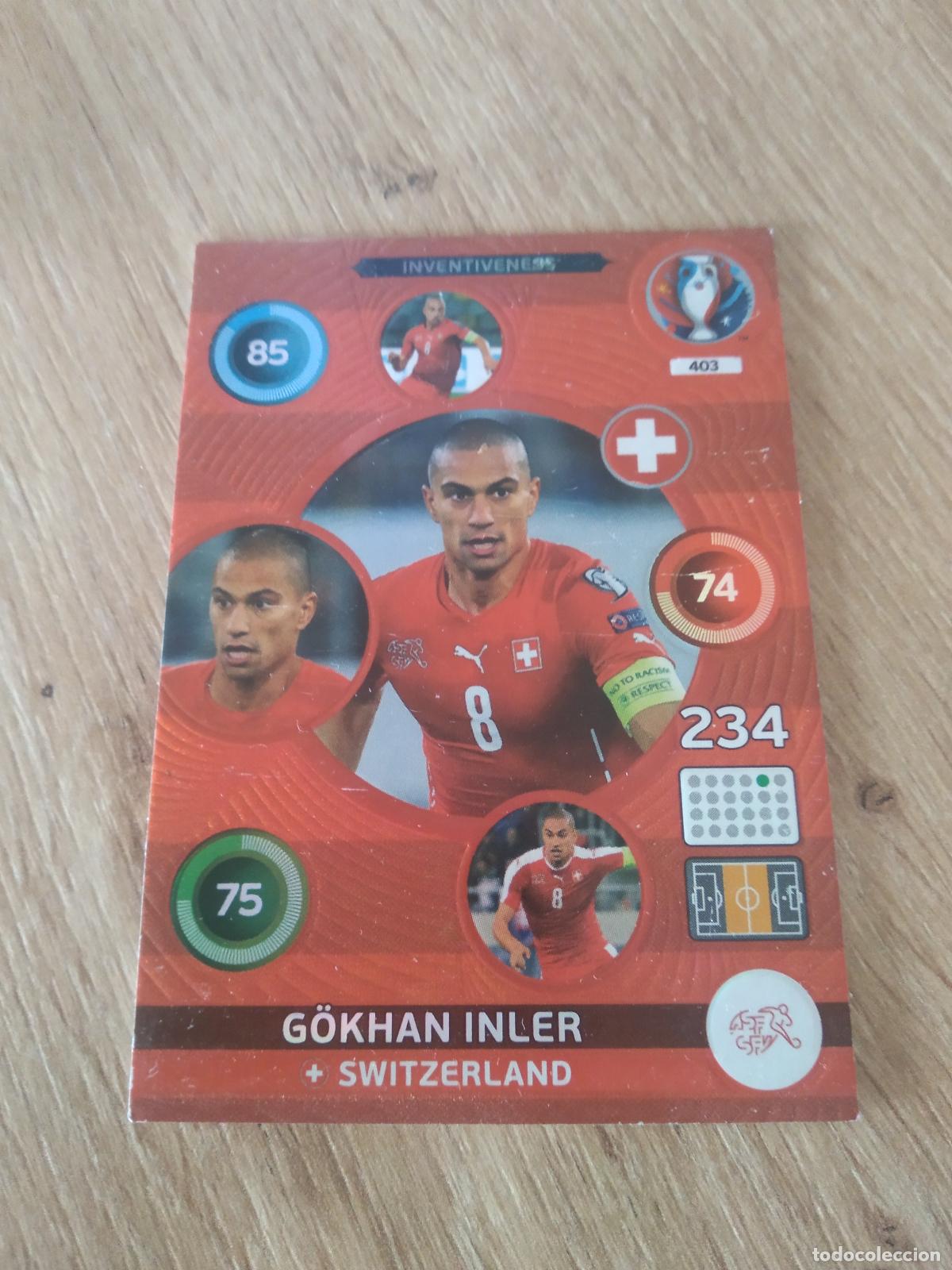 Cromos de Futebol: 403 GOKHAN INLER SUIZA CROMO FUTBOL PANINI EURO 2016 EUROCOPA ADRENALYN