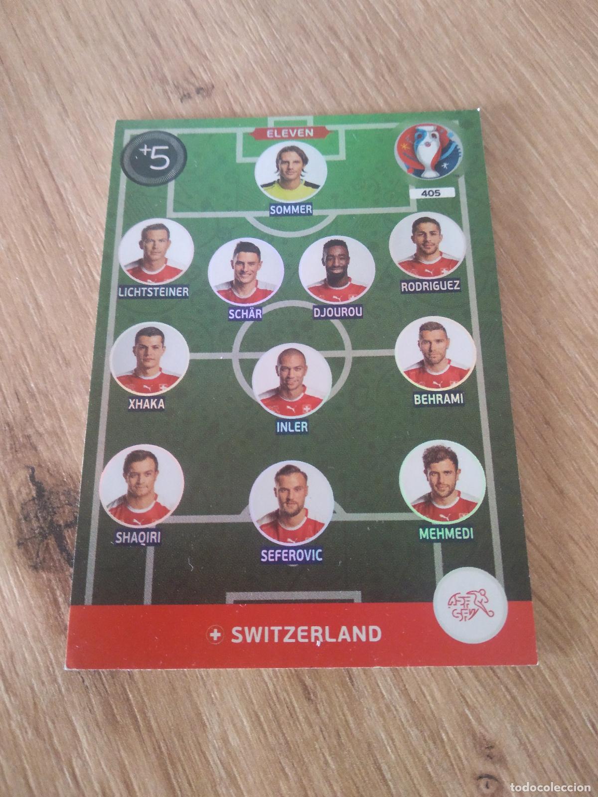 Cromos de Futebol: 405 EQUIPO PLANTILLA ELEVEN SUIZA CROMO FUTBOL PANINI EURO 2016 EUROCOPA ADRENALYN