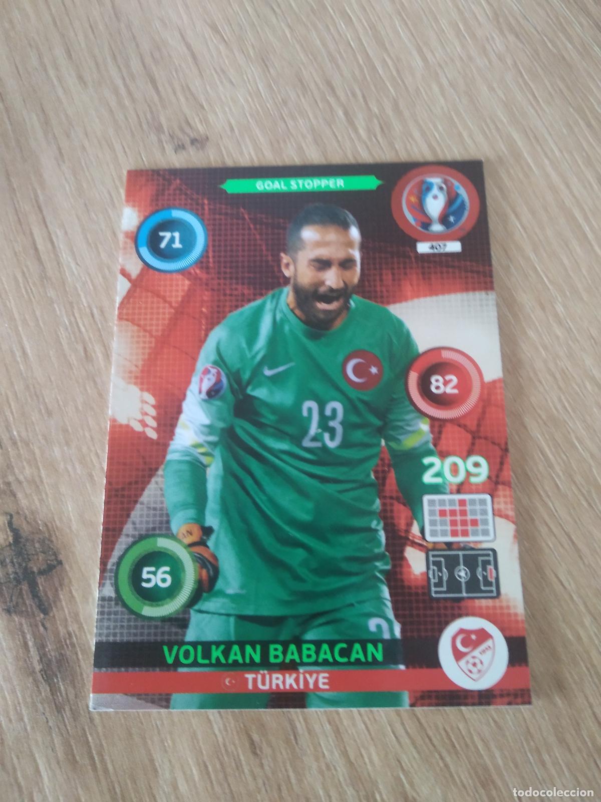 Cromos de Futebol: 407 VOLKAN BABACAN TURQUIA CROMO FUTBOL PANINI EURO 2016 EUROCOPA ADRENALYN