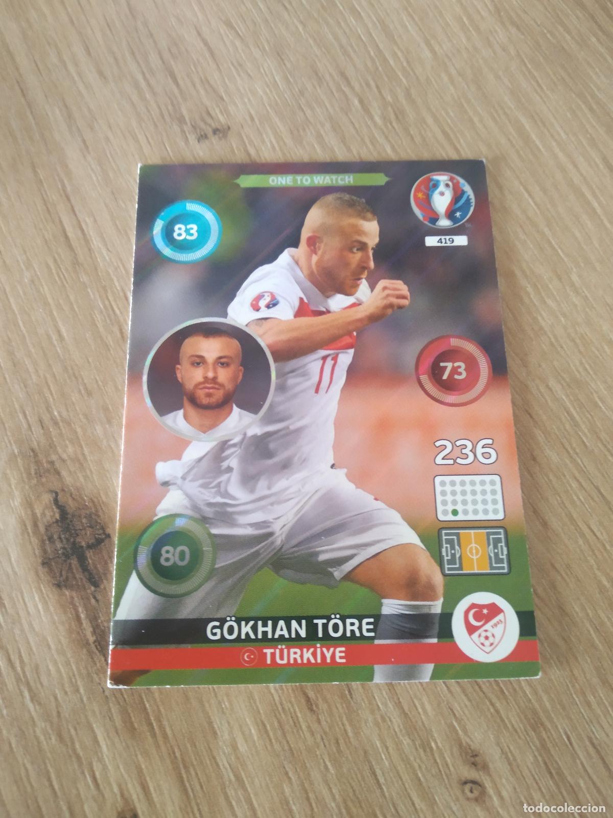 Cromos de Futebol: 419 GOKHAN TORE TURQUIA CROMO FUTBOL PANINI EURO 2016 EUROCOPA ADRENALYN