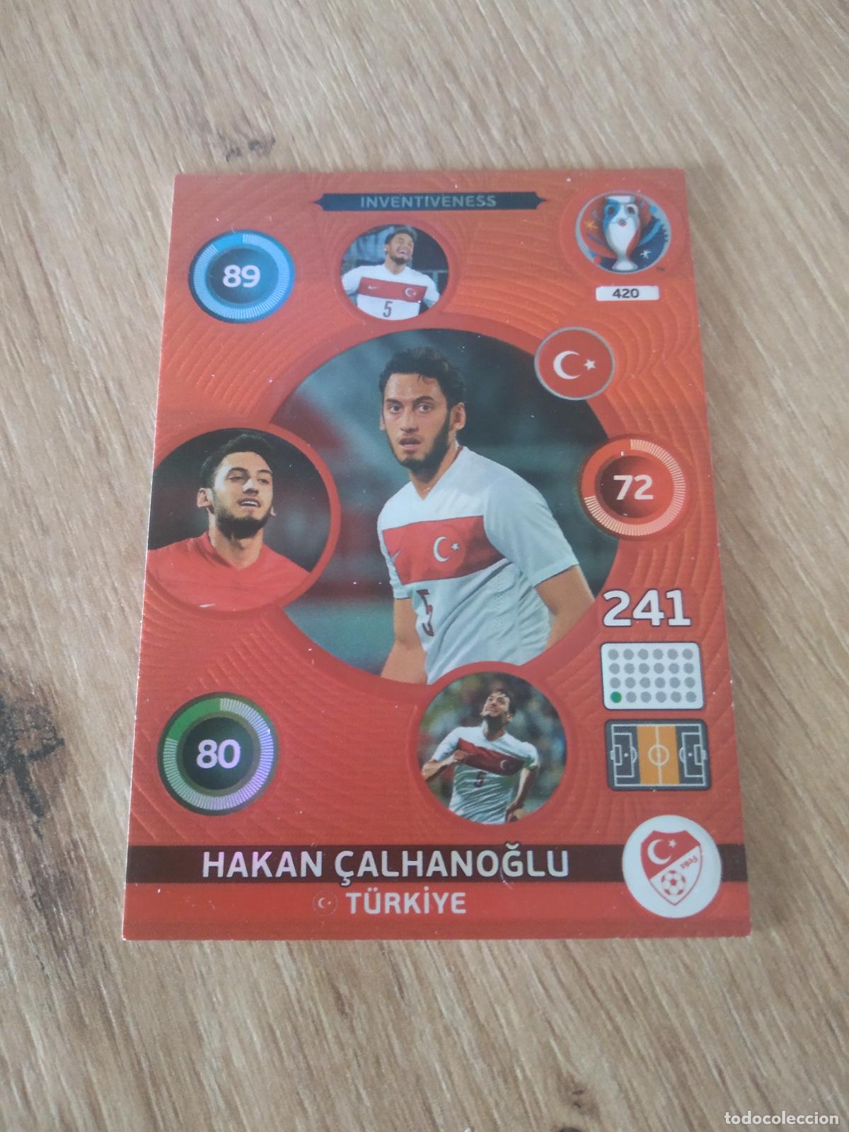 Cromos de Futebol: 420 HAKAN CALHANOGLU TURQUIA CROMO FUTBOL PANINI EURO 2016 EUROCOPA ADRENALYN