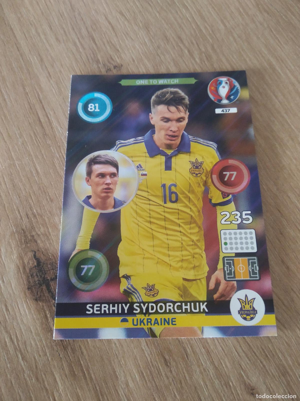 Cromos de Futebol: 437 SERHIY SYDORCHUK UCRANIA CROMO FUTBOL PANINI EURO 2016 EUROCOPA ADRENALYN