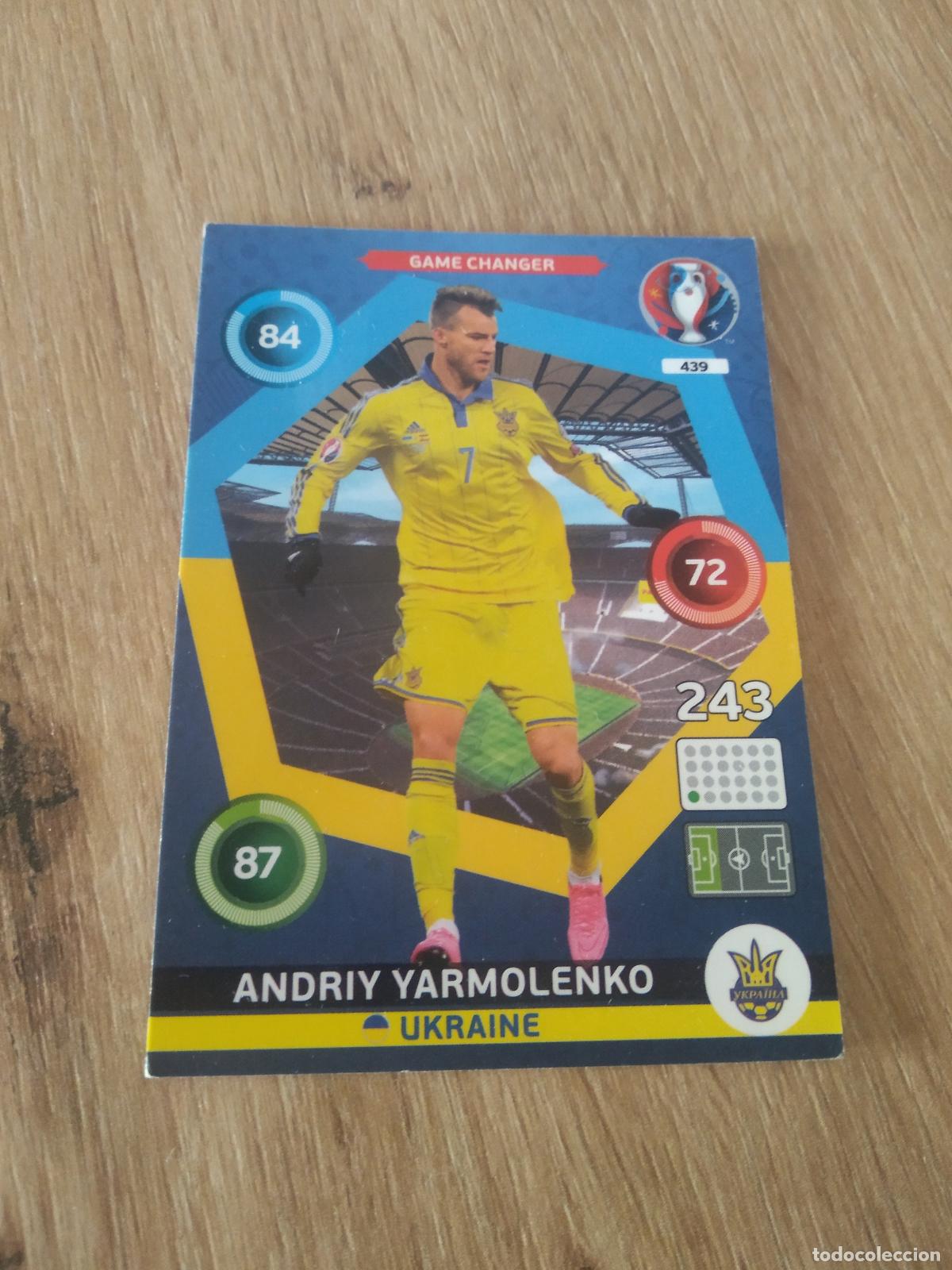 Cromos de Futebol: 439 YARMOLENKO UCRANIA CROMO FUTBOL PANINI EURO 2016 EUROCOPA ADRENALYN