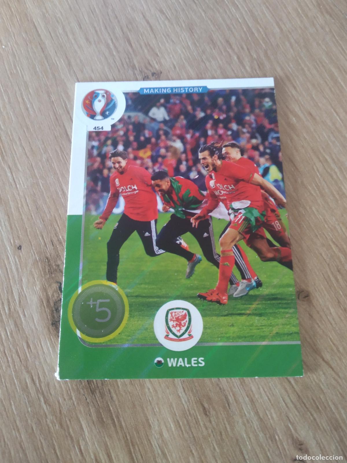 Football Stickers: 454 EQUIPO PLANTILLA BALE WALES GALES CROMO FUTBOL PANINI EURO 2016 EUROCOPA ADRENALYN