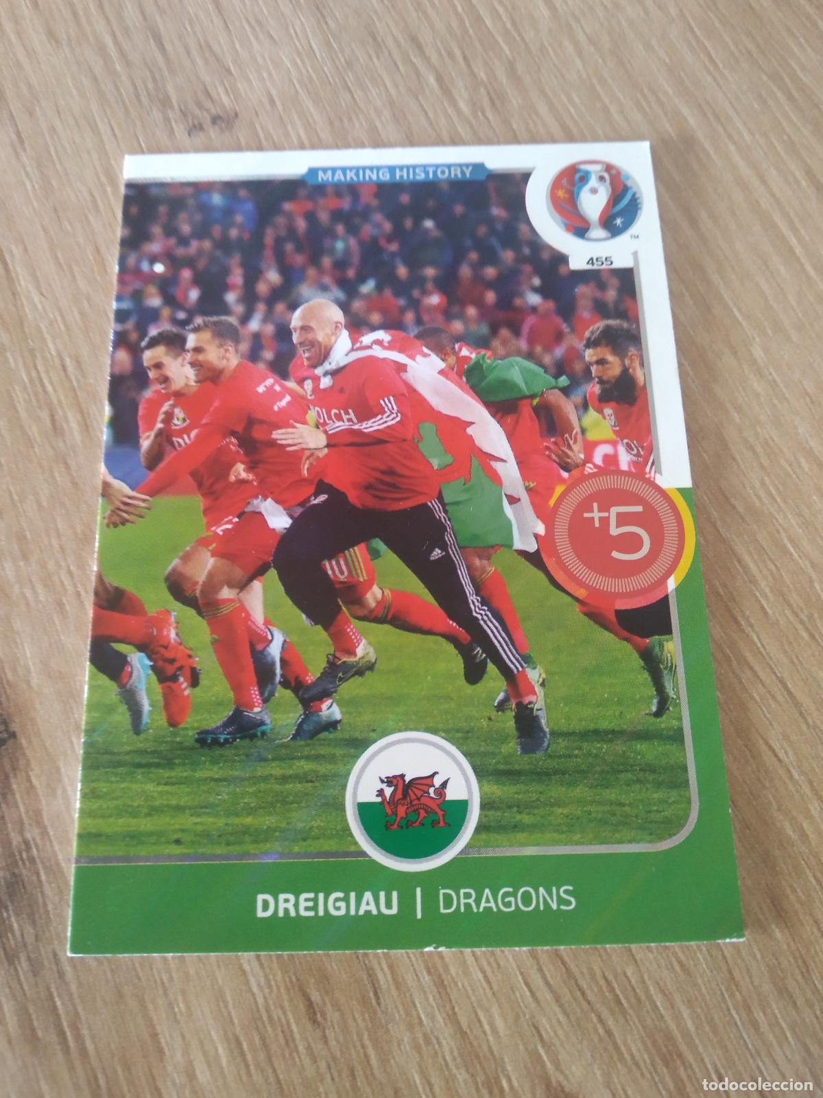Football Stickers: 455 EQUIPO PLANTILLA WALES GALES CROMO FUTBOL PANINI EURO 2016 EUROCOPA ADRENALYN