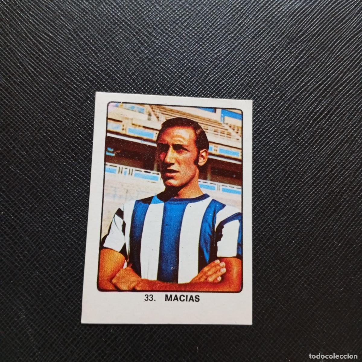 Cromos de F&uacute;tbol: 33 MACIAS MALAGA KEISA CAMPEONES MUNDIAL 74 CROMO FUTBOL 1974 - DESPEGADO - A82 PG226