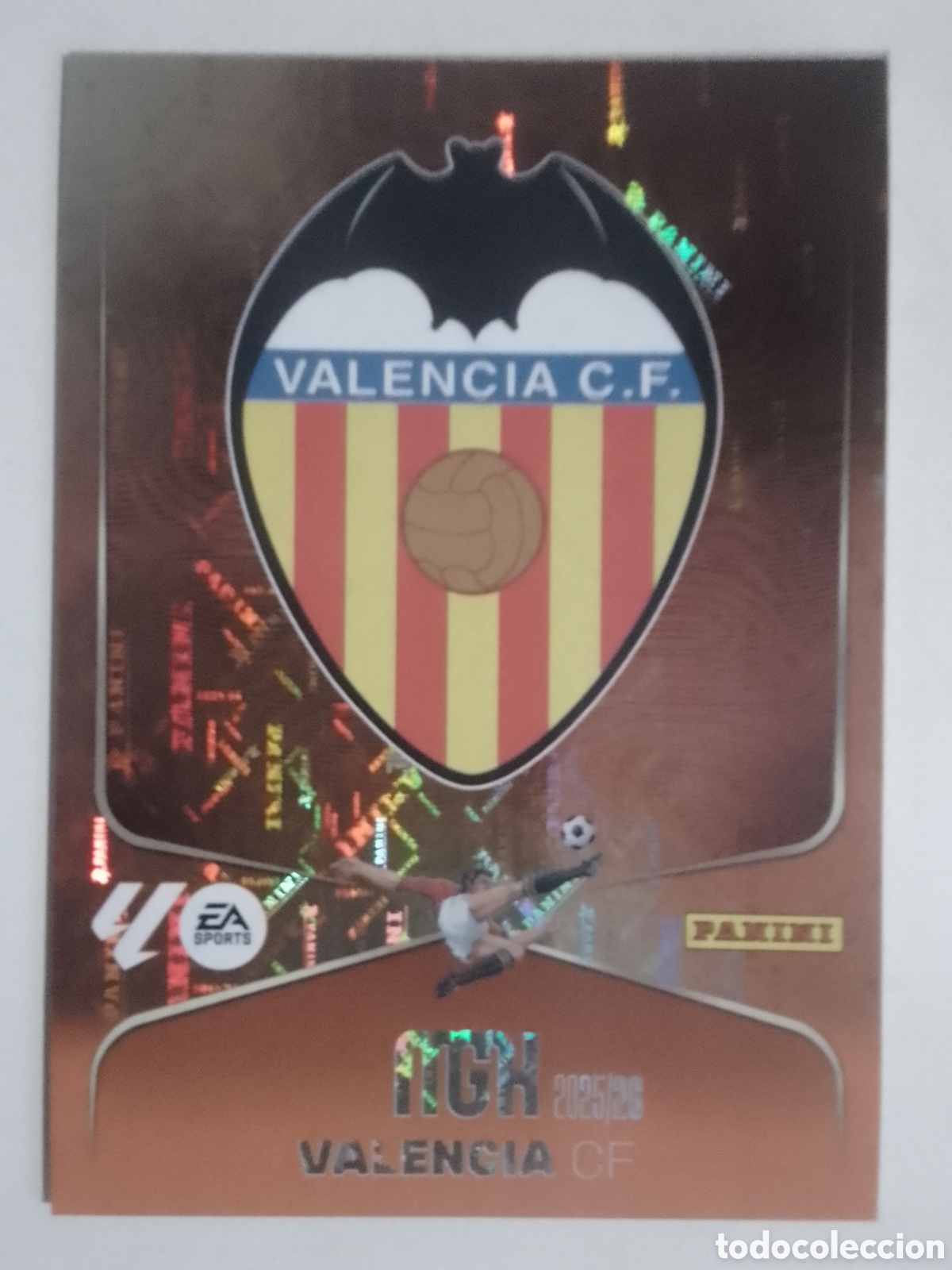 Cromos de F&uacute;tbol: Megacracks 2025/26 n&deg; 343 escudo Valencia.