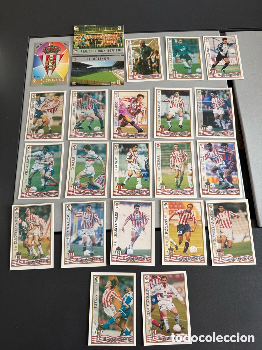 Cromos de F&uacute;tbol: MUNDICROMO 97-98. SPORTING de GIJ&Oacute;N 23 cromos