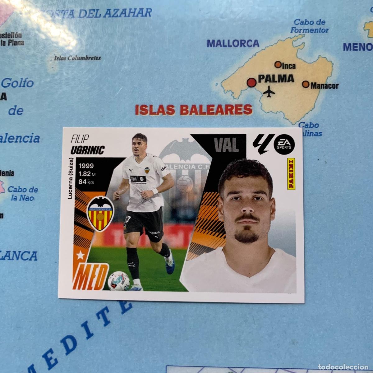Cromos de F&uacute;tbol: Ugrinic &uacute;ltimo fichaje n&uacute;mero 37 del Valencia cromo liga este 25-26 2025-2026
