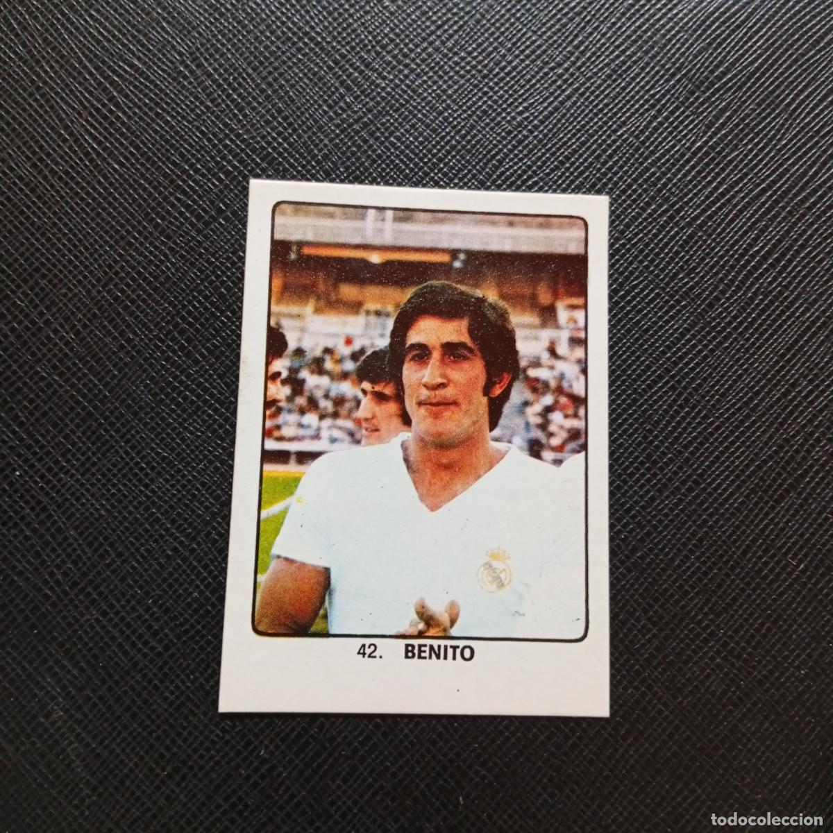 Cromos de F&uacute;tbol: 42 BENITO REAL MADRID KEISA CAMPEONES MUNDIAL 74 CROMO FUTBOL 1974 - DESPEGADO - A82 PG226