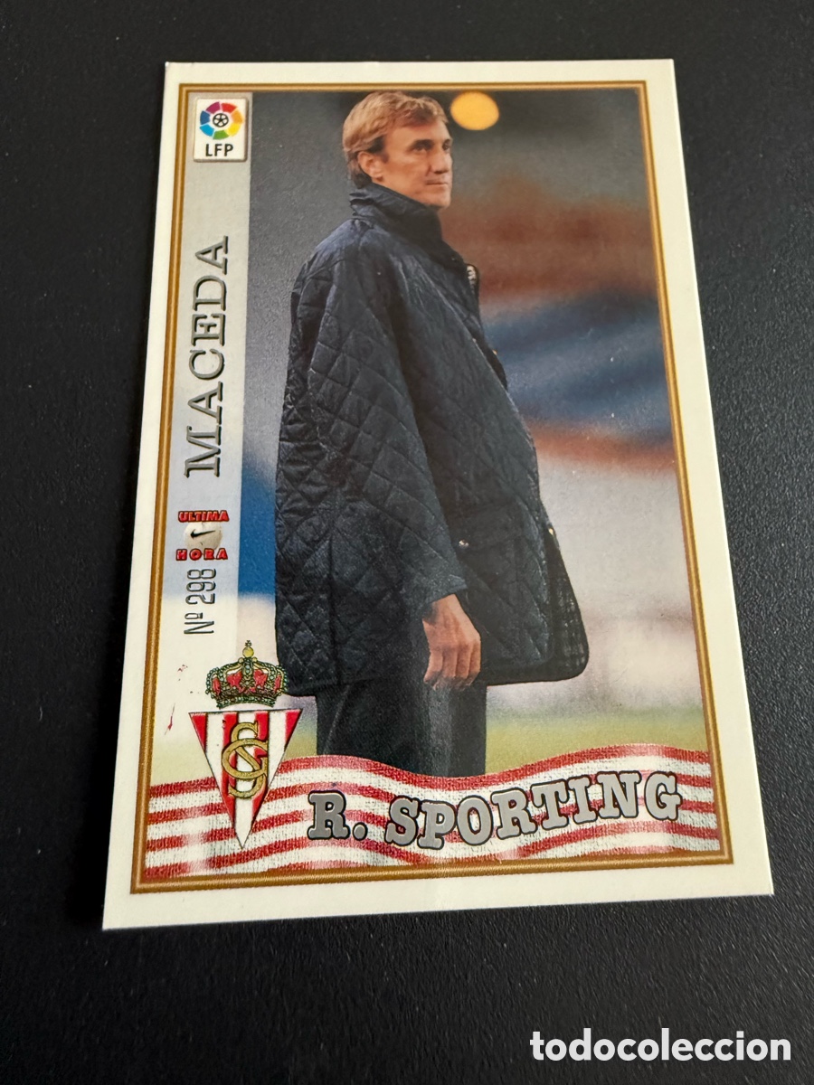Cromos de Futebol: MUNDICROMO 97-98. n 298 UH. MACEDA ( Sporting de Gij&oacute;n)