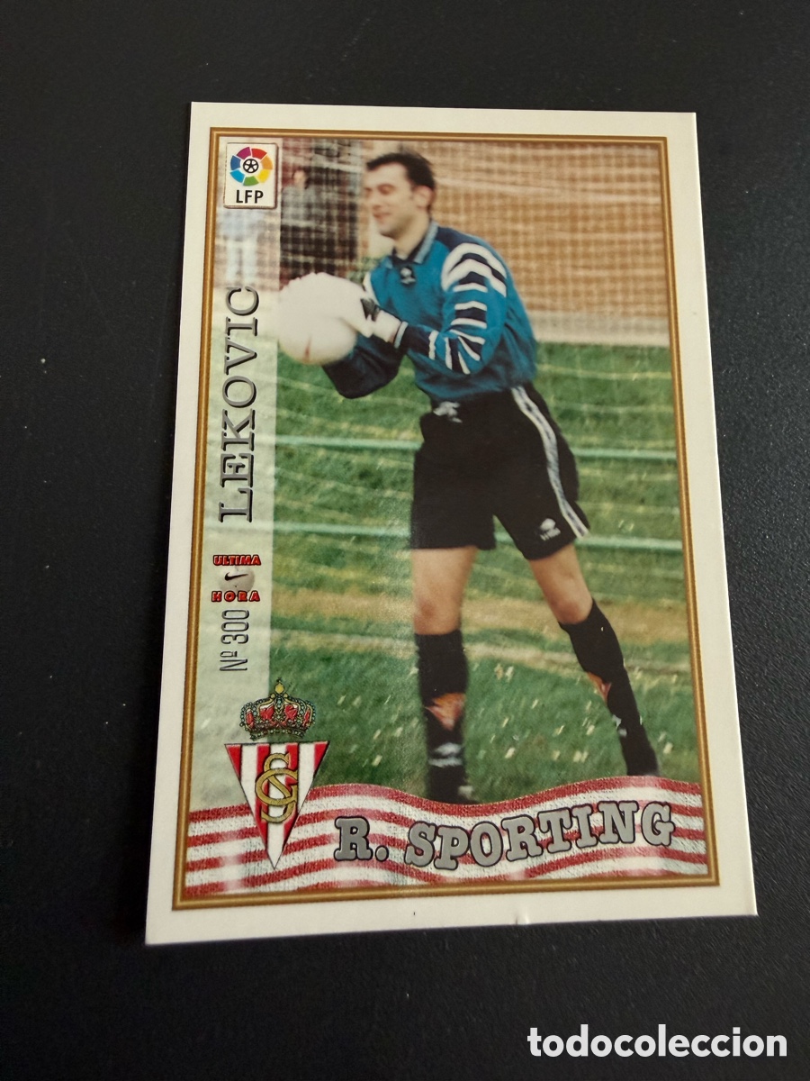 Figurine di Calcio: MUNDICROMO 97-98. n 300 UH. LEKOVIC ( Sporting de Gij&oacute;n)
