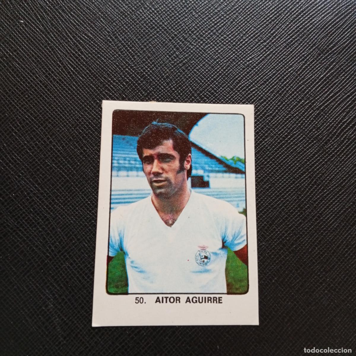 Cromos de F&uacute;tbol: 50 AITOR AGUIRRE RACING SANTANDER KEISA CAMPEONES MUNDIAL 74 CROMO FUTBOL 1974 DESPEGADO - A82 PG235