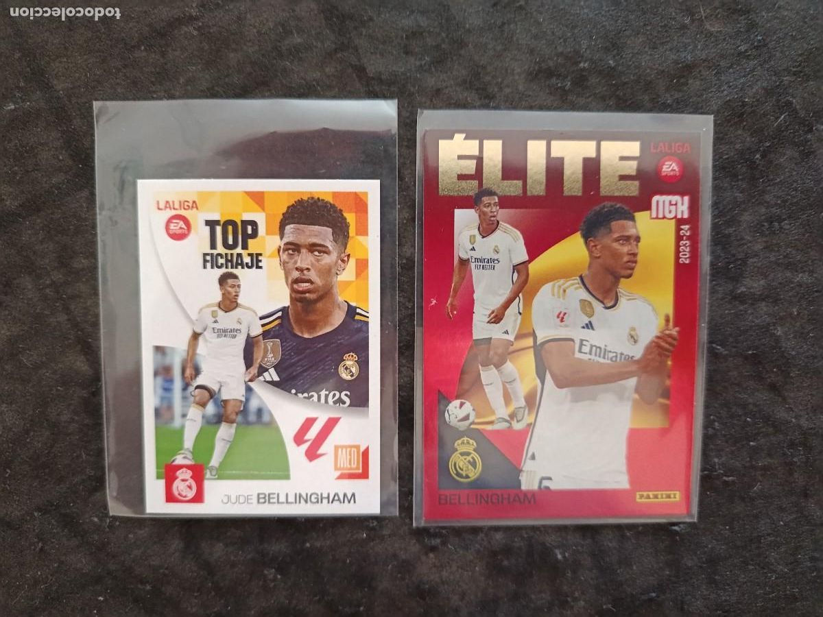 Football Stickers: LOTE CROMO LIGA ESTE 2023-24. #68 JUDE BELLINGHAM &rdquo;TOP FICHAJE&rdquo; + CARTA MGK 2023-24 &rdquo;ELITE&rdquo;
