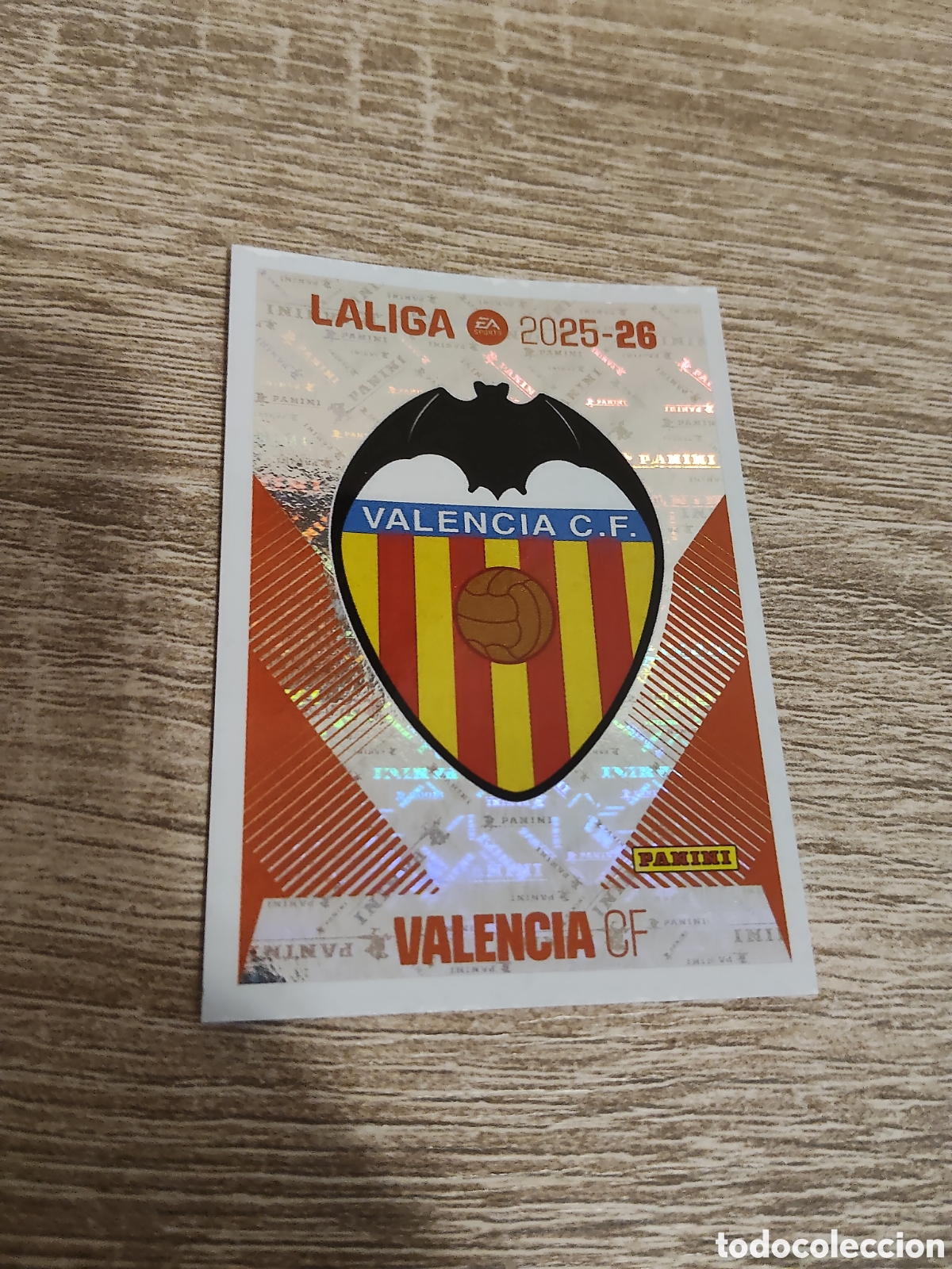Cromos de F&uacute;tbol: Escudo Valencia liga 2025 2026 25 26 ediciones este
