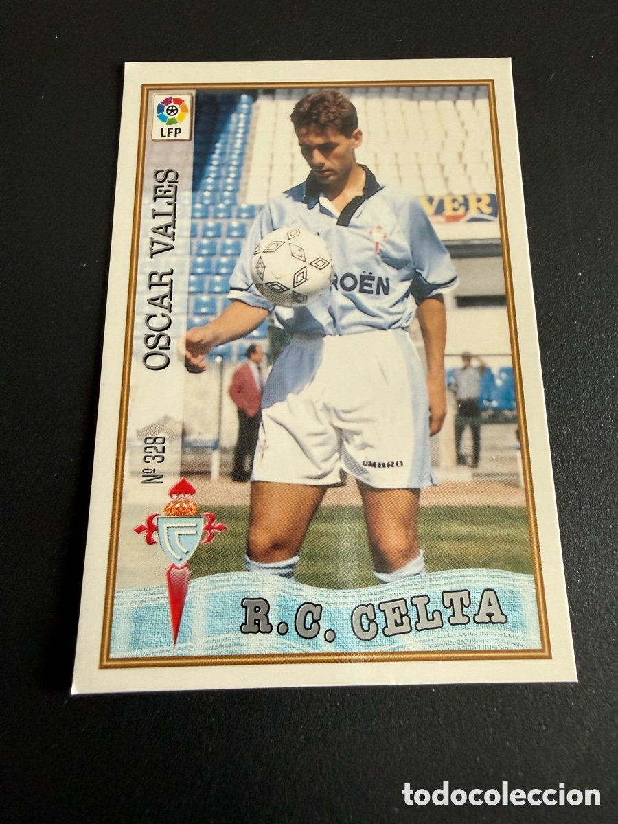 Cromos de f&uacute;tbol: MUNDICROMO 97-98. n 328 OSCAR VALES.( celta de Vigo). Error sin UH