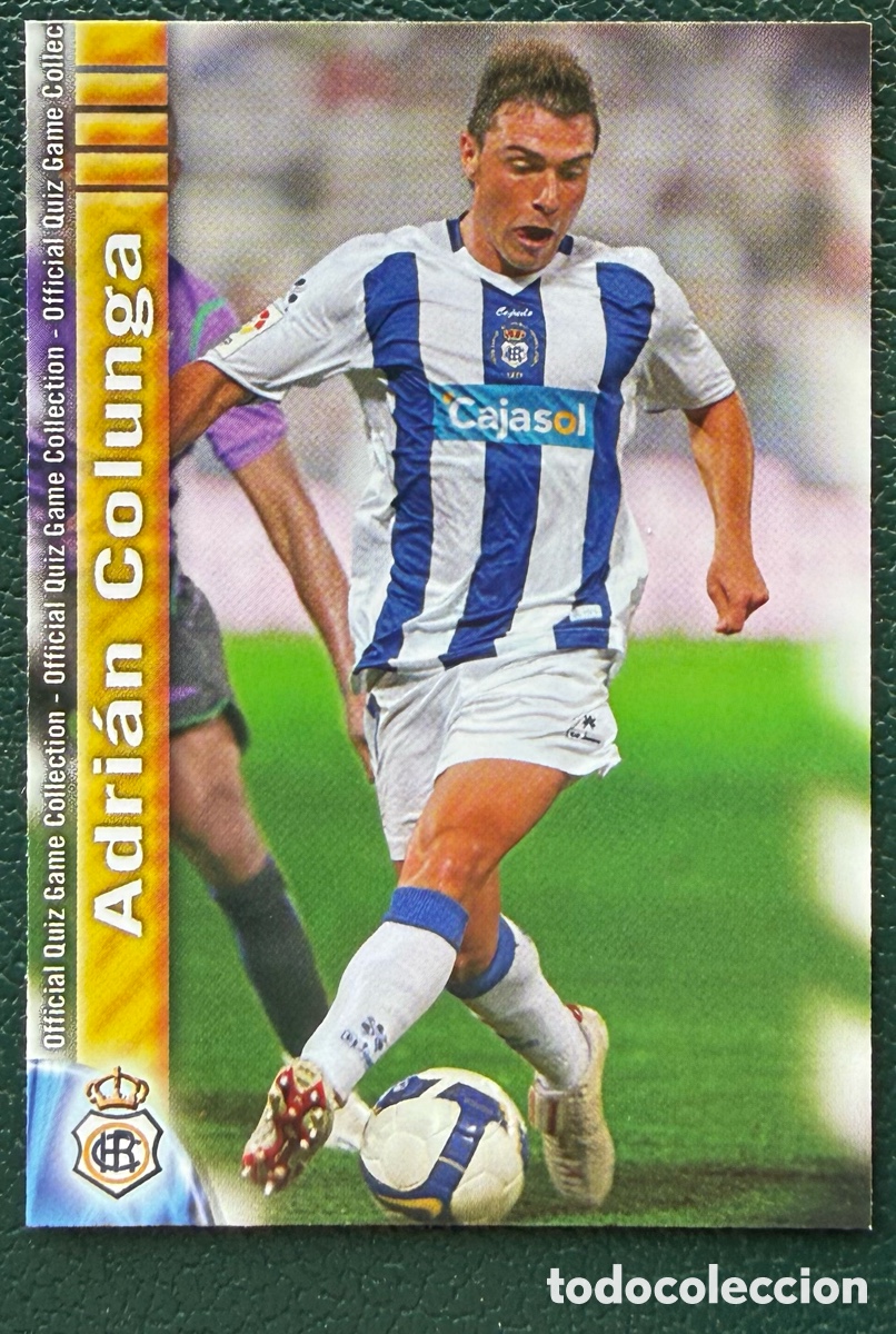 Cartes &agrave; collectionner de Football: 771 ADRIAN COLUNGA RECREATIVO DE HUELVA FICHAS ALBUM MUNDICROMO 2009 2010 09 10