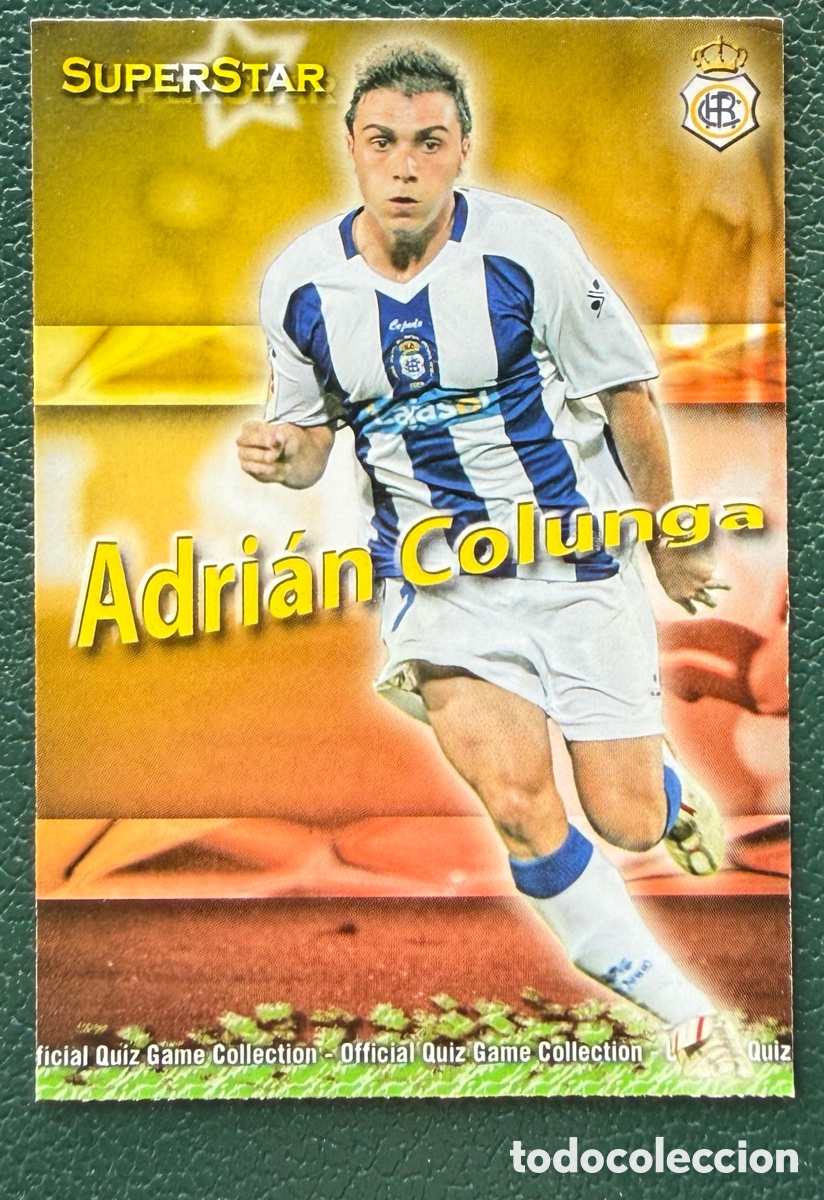 Fu&szlig;ball-Sticker: 774 ADRIAN COLUNGA SUPERSTAR MATE RECREATIVO DE HUELVA FICHAS ALBUM MUNDICROMO 2009 2010 09 10