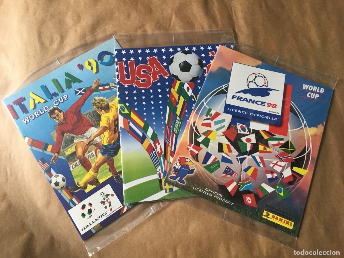 Fu&szlig;ball-Sticker: COLECCION MUNDIAL X 3 ITALIA 90 USA 94 Y FRANCIA 98 NUEVOS SELLADOS