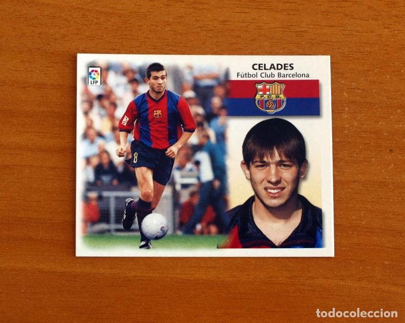 Fu&szlig;ball-Sticker: Futbol Club Barcelona - Celades- BAJA - Ediciones Este Liga 1999-2000, 99-00 - Nunca Pegado