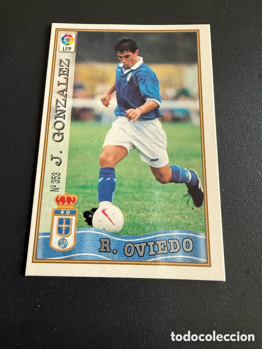 Fu&szlig;ball-Sticker: MUNDICROMO 97-98. n 353 J. FERNANDEZ ( Real Oviedo)