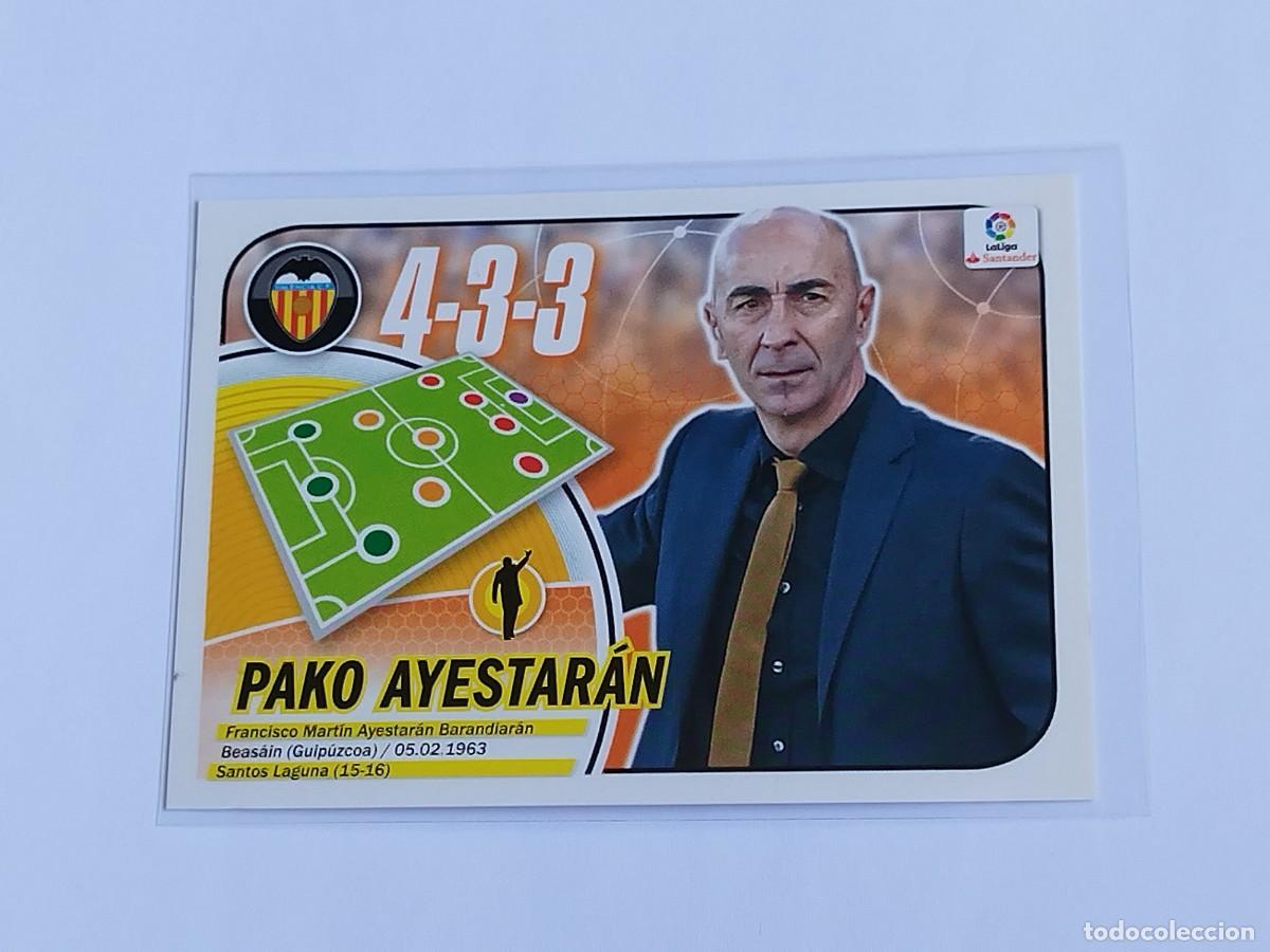 Cromos de F&uacute;tbol: PAKO AYESTAR&Aacute;N VALENCIA CF N&ordm; 38 - PANINI EDICIONES ESTE LA LIGA SANTANDER 2016 2017 16 17 LOGO
