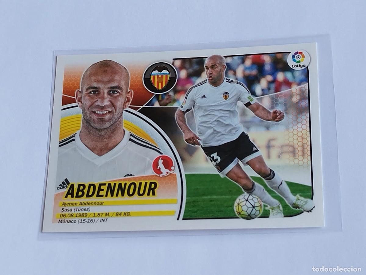 Cromos de F&uacute;tbol: ABDENNOUR N&ordm; 5 VALENCIA CF - PANINI EDICIONES ESTE LA LIGA SANTANDER 2016 2017 16 17 LOGO ERROR
