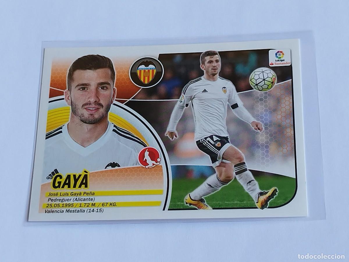 Cromos de F&uacute;tbol: GAY&Aacute; N&ordm; 7 VALENCIA CF - PANINI EDICIONES ESTE LA LIGA SANTANDER 2016 2017 16 17 LOGO COLECCIONES