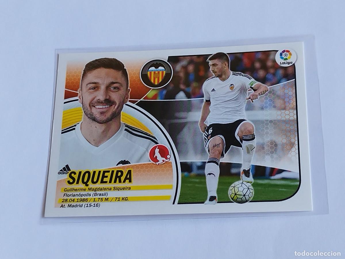 Cromos de F&uacute;tbol: SIQUEIRA N&ordm; 8 VALENCIA CF - PANINI EDICIONES ESTE LA LIGA SANTANDER 2016 2017 16 17 LOGO ERROR