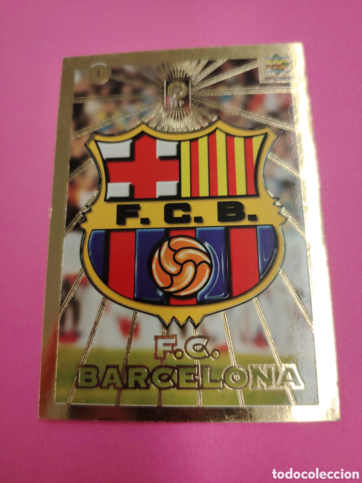 Cromos de F&uacute;tbol: BARCELONA -N&deg;1- ESCUDO- MUNDICROMO LAS FICHAS DE LA LIGA 1998 1999 98 99