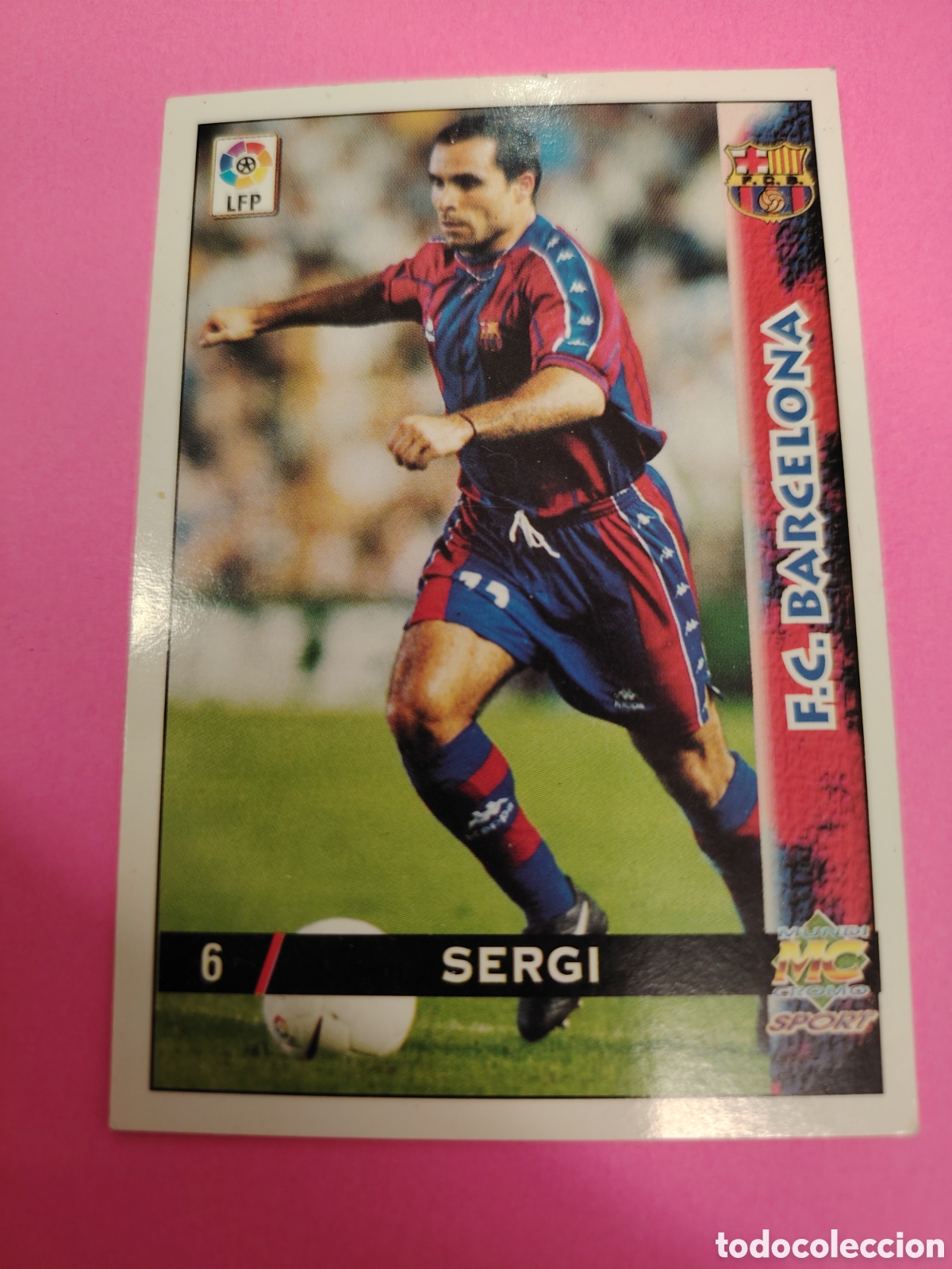 Cromos de F&uacute;tbol: BARCELONA-N&deg;6-SERGI-MUNDICROMO FICHAS DE LA LIGA 1998 1999 98 99