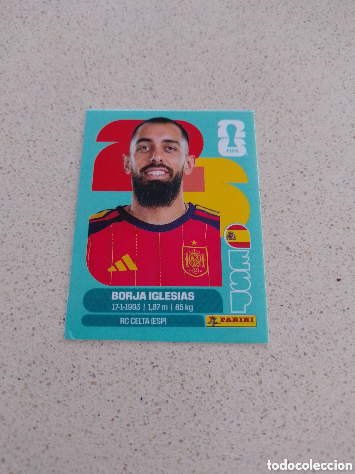 Cromos de F&uacute;tbol: CROMO ACTUALIZACI&Oacute;N N&Uacute;MERO J6 BORJA IGLESIAS ESPA&Ntilde;A. MUNDIAL 2026. PANINI