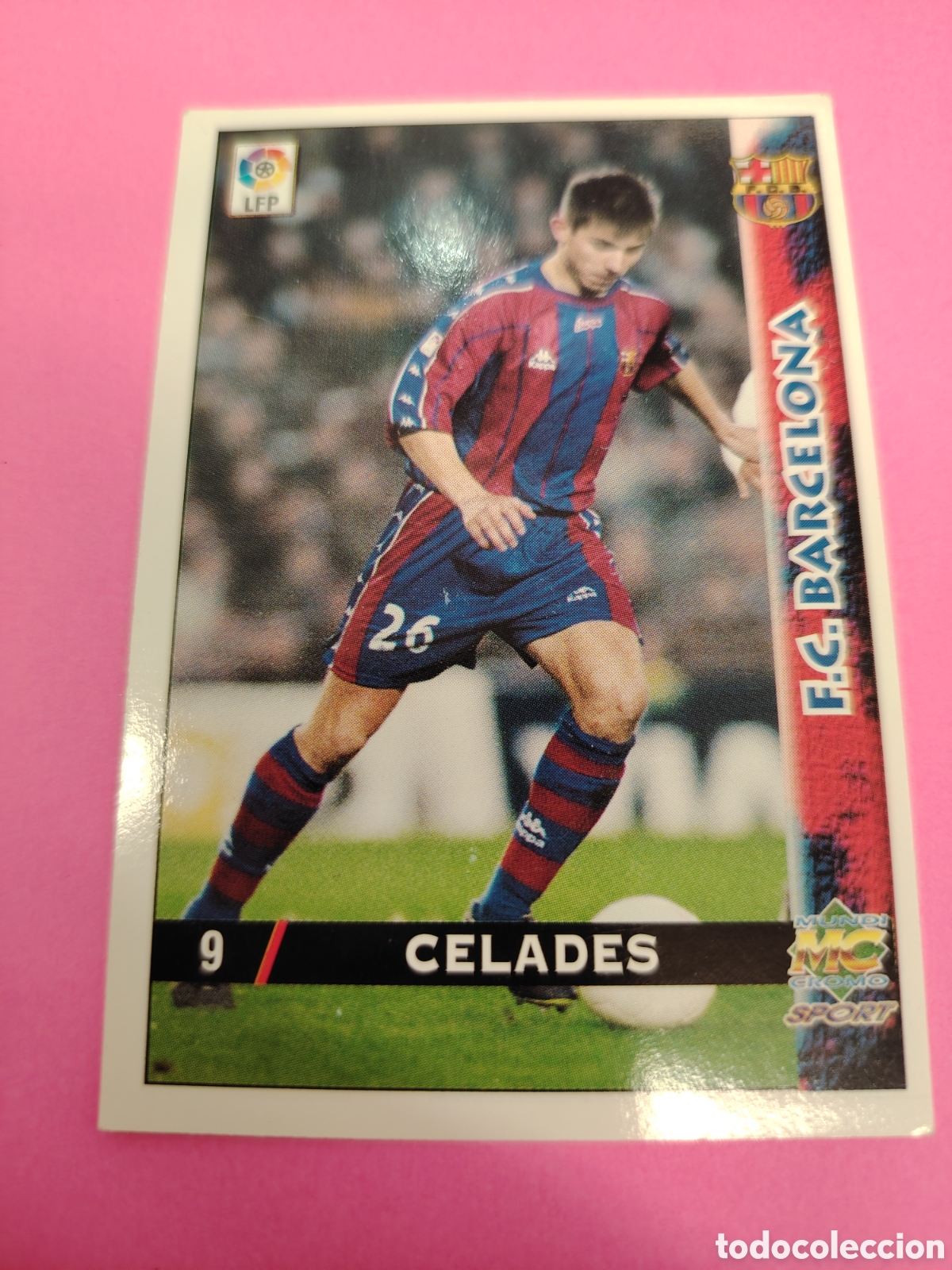 Cromos de F&uacute;tbol: BARCELONA-N&deg;9-CELADES-MUNDICROMO FICHAS DE LA LIGA 1998 1999 98 99