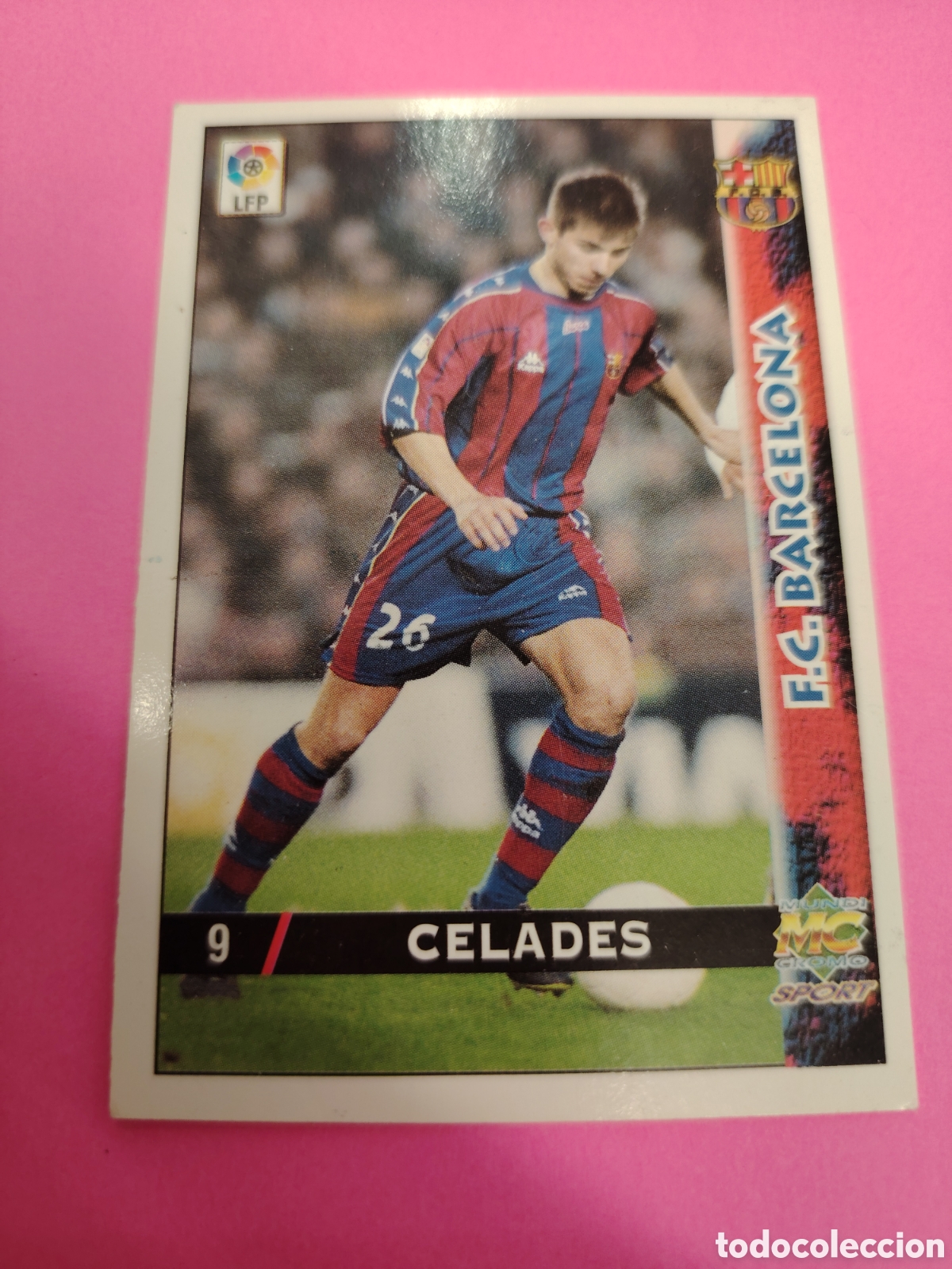 Cromos de F&uacute;tbol: BARCELONA-N&deg;9-CELADES-MUNDICROMO FICHAS DE LA LIGA 1998 1999 98 99