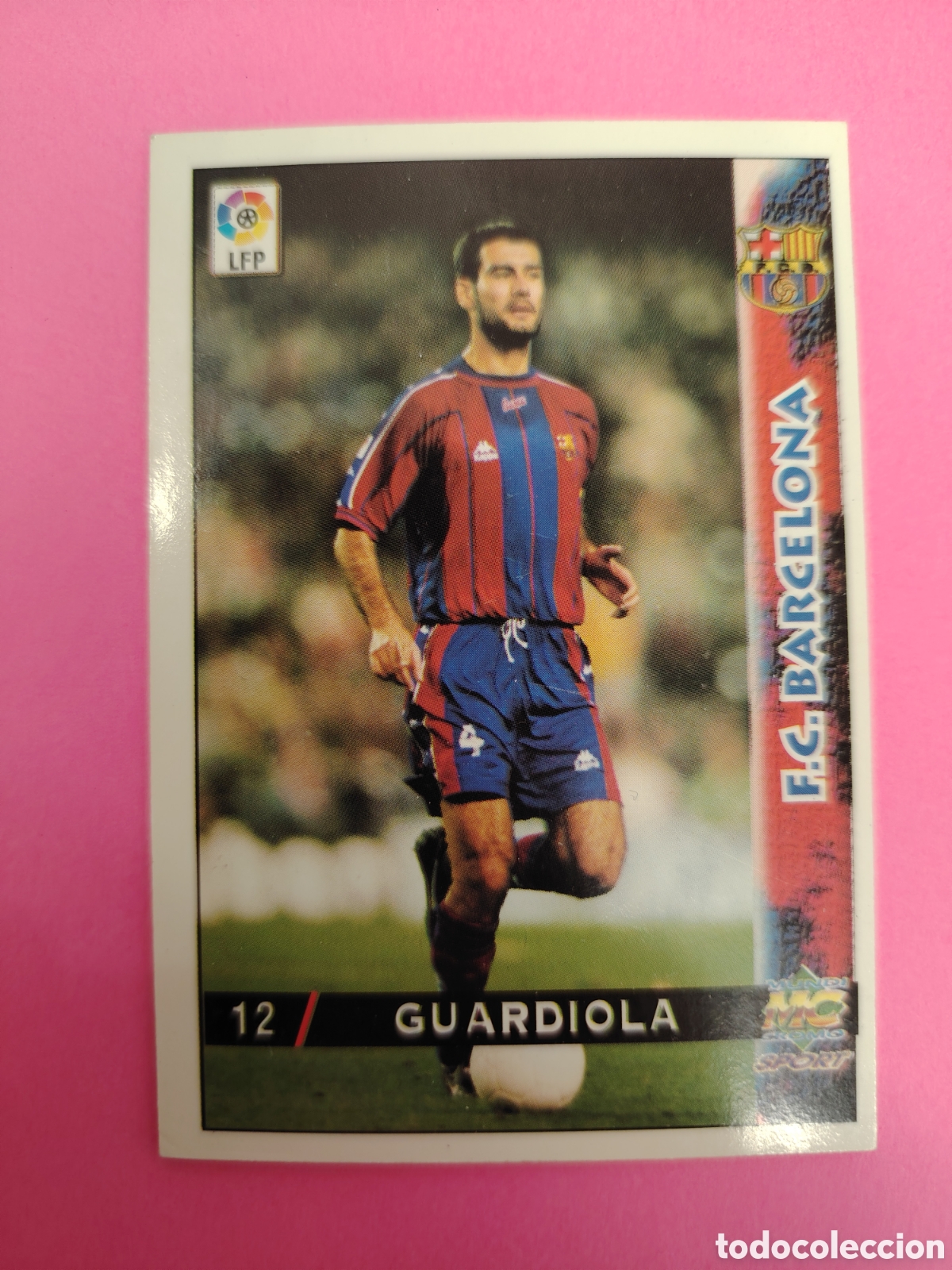 Cromos de F&uacute;tbol: BARCELONA-N&deg;12-GUARDIOLA-MUNDICROMO FICHAS DE LA LIGA 1998 1999 98 99