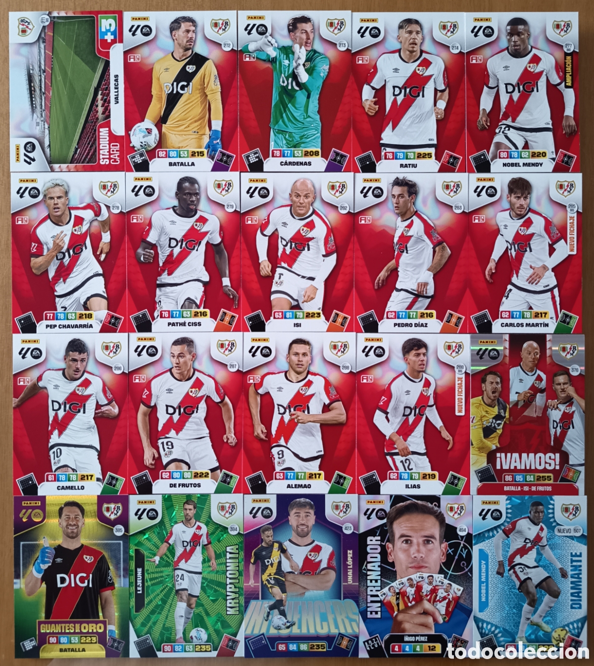 Cromos de F&uacute;tbol: RAYO VALLECANO. ADRENALYN XL 2025-26. PANINI