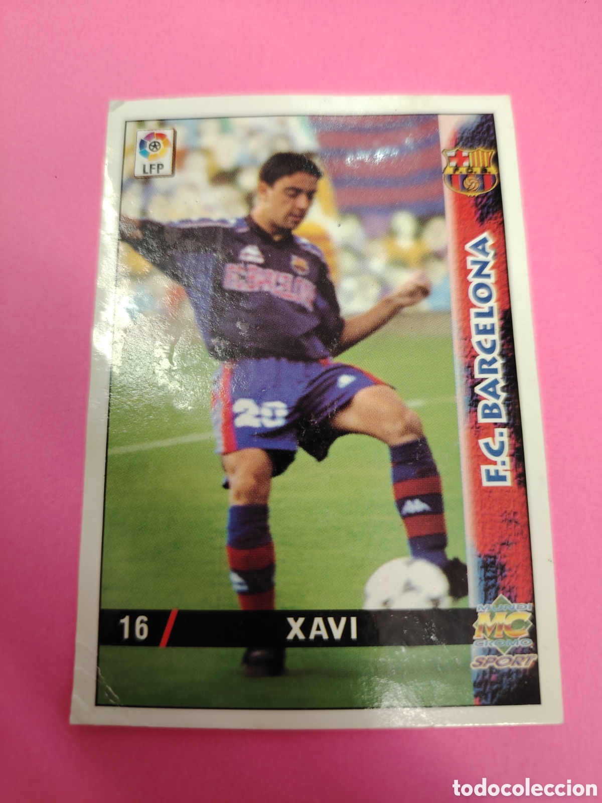 Cromos de F&uacute;tbol: BARCELONA-N&deg;16-XAVI-MUNDICROMO FICHAS DE LA LIGA 1998 1999 98 99
